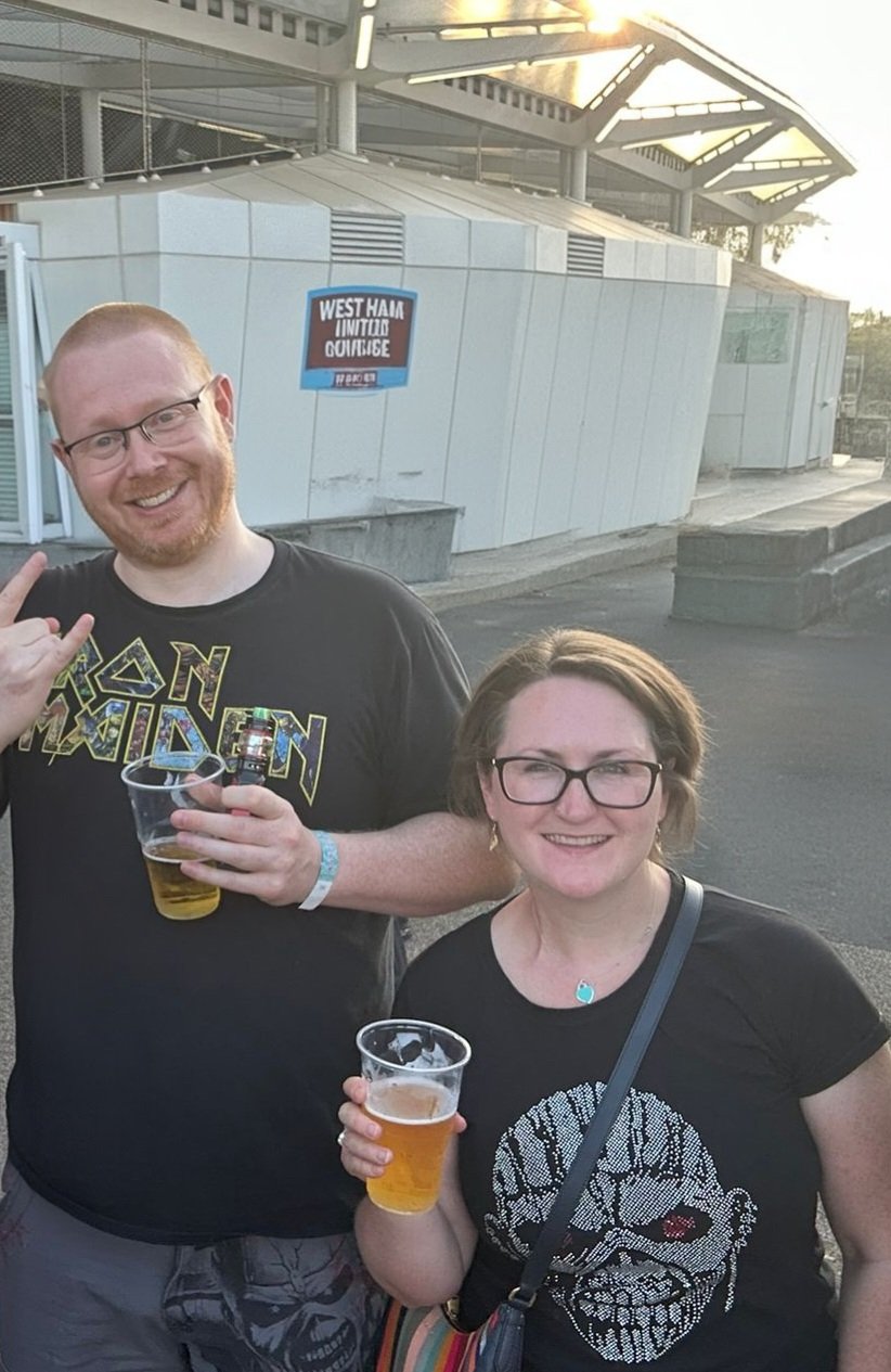 Iain and Claire out at a gig